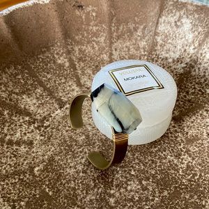 Handmade chunky gemstone cuff